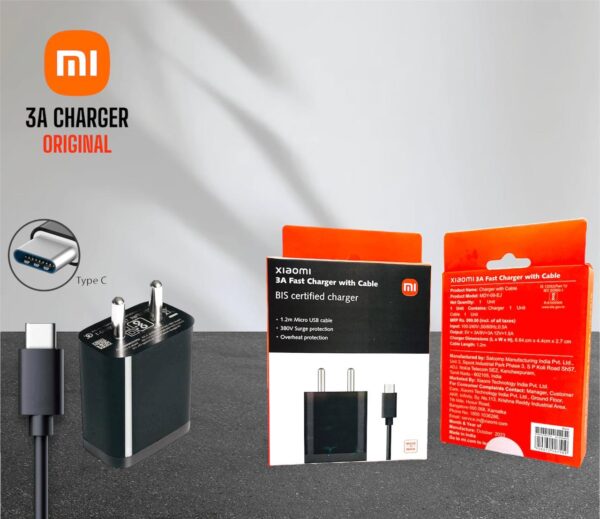 MI 3Amp Charger with Type C Wire
