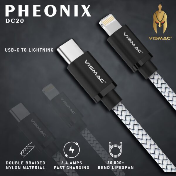 Phoenix DC20 Type C to Lightning Cable - Image 2