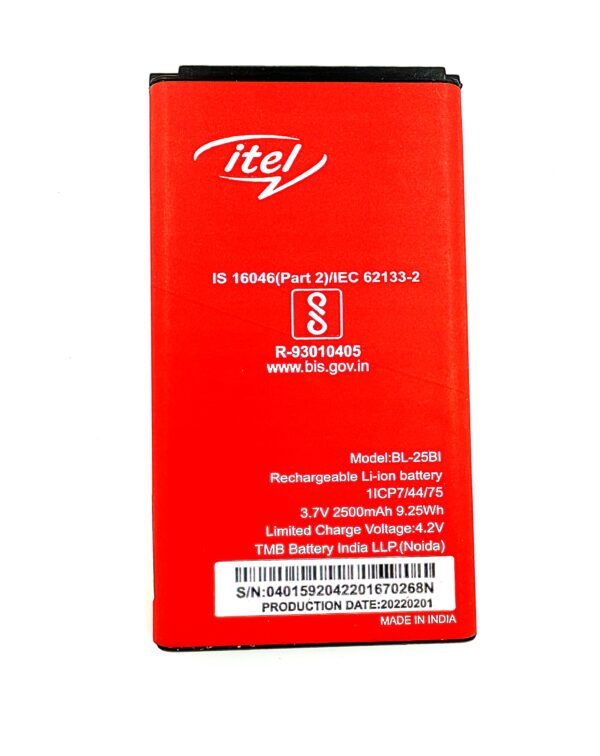 Itel BL25BI 2500 mAh Battery