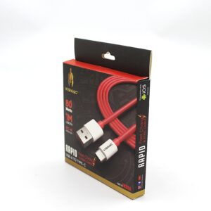 VISMAC Rapid Fast Charging Cable USB-A to Type-C 80W 1 Meter
