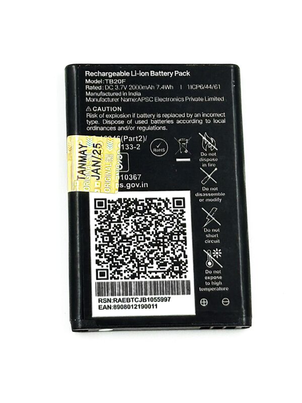 Jio LYF TB20F 2000 mAh Battery - Image 2