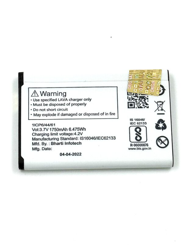 LAVA LEB024 1750 mAh Battery - Image 2