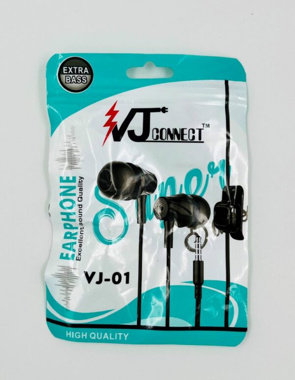 VJ Connect VJ-01 Wired Earphones – Extra Bass, High Quality - Image 3