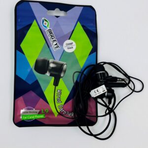 Bigg Eye L9 Wired Earplug – Noise-Blocking Ear Canal Phones (Champ Black)