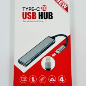 Type-C to USB Hub – 4-Port Adapter for MacBook, Phones & Laptops