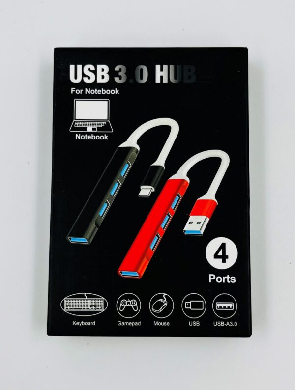 USB 3.0 HUB – 4 Port High-Speed Splitter for Notebook & PC