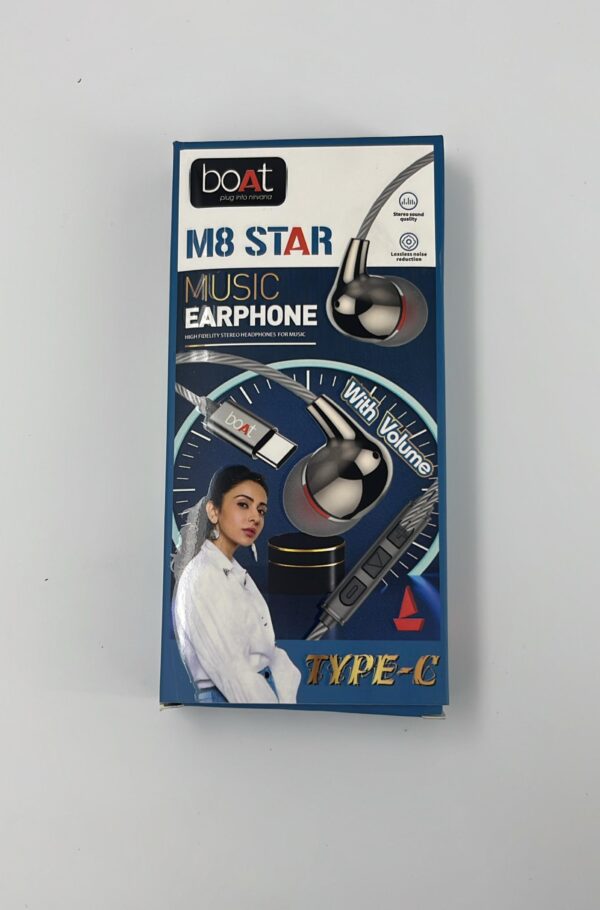 Boat M8 Type-C  Box Wired Earphone