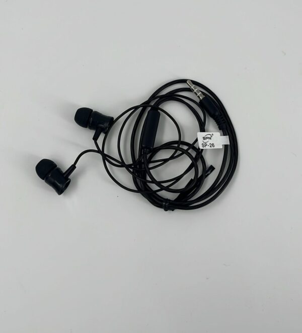 SPN SP-26 Stereo Earphones – Perfume Wire, High Bass, Anti-Noise (UL) - Image 2